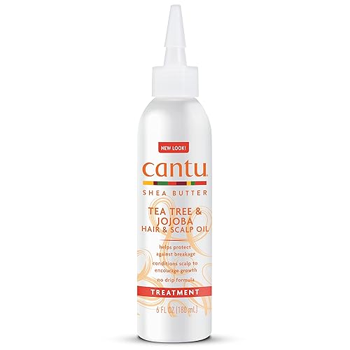 Cantu Tea Tree & Jojoba Hair & Scalp Oil with Shea Butter, 6 fl oz Beauty & Personal Care Cantu