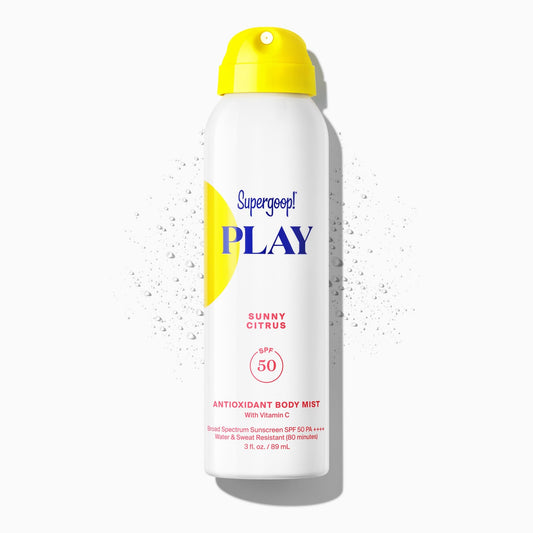 Supergoop! PLAY Antioxidant Body Mist w/Vitamin C - 3 fl oz - SPF 50 PA++++ Broad Spectrum Sunscreen - Body Spray - Great for Active Days Beauty & Personal Care Supergoop!