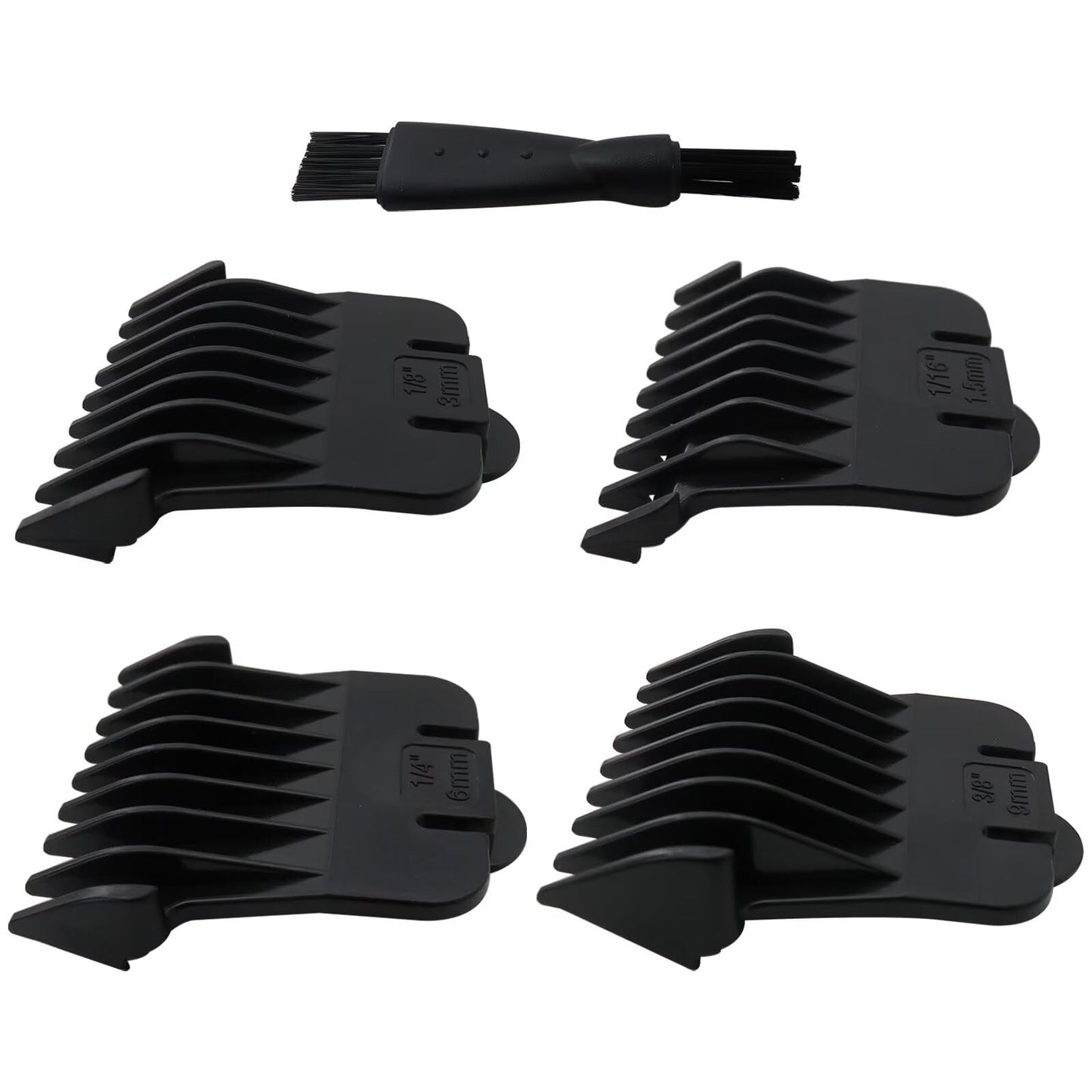 4 Pack Black T-Outline-rs Guards for Andis T Outline-r, Snap-on Blade Attachment Combs Set with Brush Beauty and Personal Care USonline911