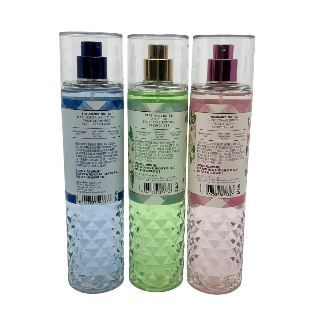 Bath & Body Works Gingham Mists - Pack of 3 - Gingham Original, Gingham Fresh, Gingham Gorgeous - 2023 NEW SCENTS