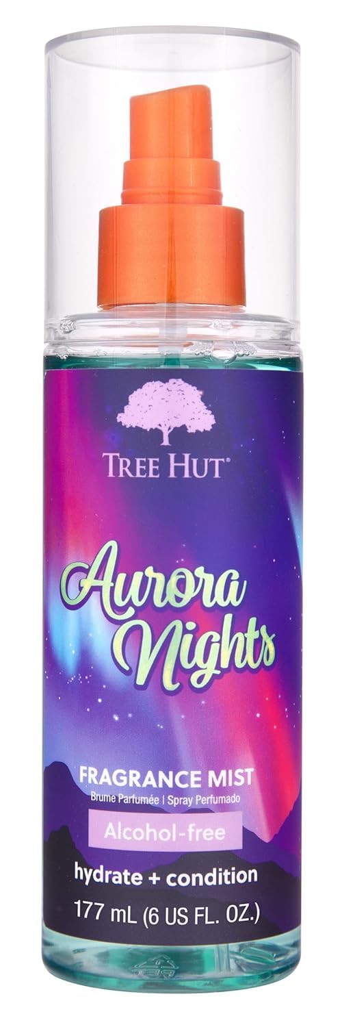 Tree Hut Aurora Nights Fragrance Mist, Hydrating, Alcohol-Free Formula, Cozy Scent with Warm Pistachio and Toasted Marshmallow Notes, 6 fl oz Beauty & Personal Care Tree Hut