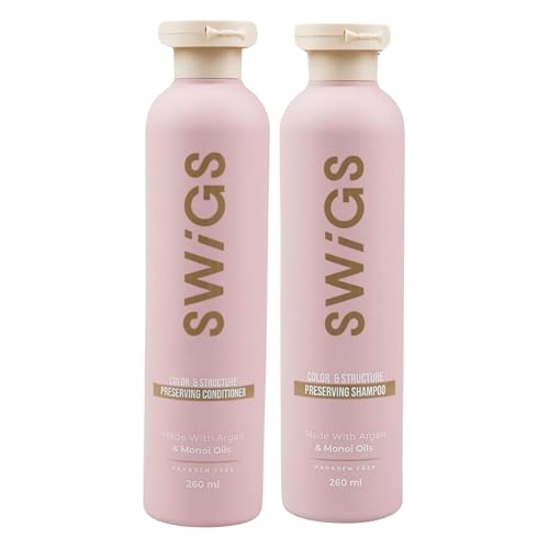 SWIGS Human & Synthetic Wig Shampoo & Conditioner set| Detangle Wig |Color-Safe| Promotes Body & Volume | Promote Silkiness & Shine | 2 Pack, 8 oz Beauty & Personal Care swigs