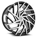 Azara AZA-518 24x9 6x135 6x139.7 +25 Cb 87.1 Gloss Black & Machined Beauty & Personal Care Azara