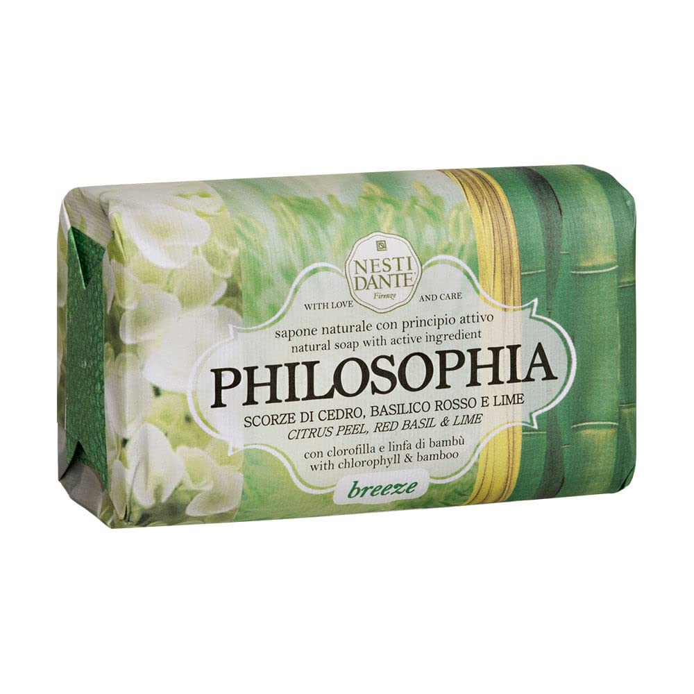 Nesti Dante Philosophia Natural Soap, Breeze/Citrus Peel/Red Basil and Lime With Chlorophyll and Bamboo, 8.8 Ounce Beauty & Personal Care Nesti Dante