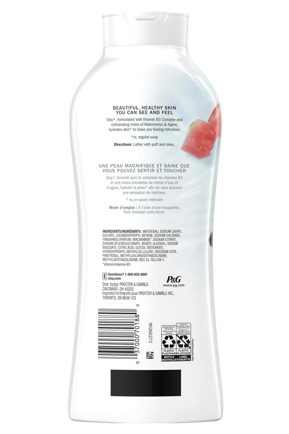 Olay Body Wash Fresh Water Melon And Agave 22 Ounce (Pack of 2) Beauty & Personal Care Olay
