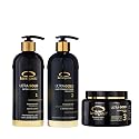 ULTRA GOLD - PROFESSIONAL BRAZILIAN KERATIN TREATMENT BUNDLE (Detox Shampoo 500ml + Keratin Treatment 500ml + Mask 500ml) Beauty & Personal Care KERARGANIC