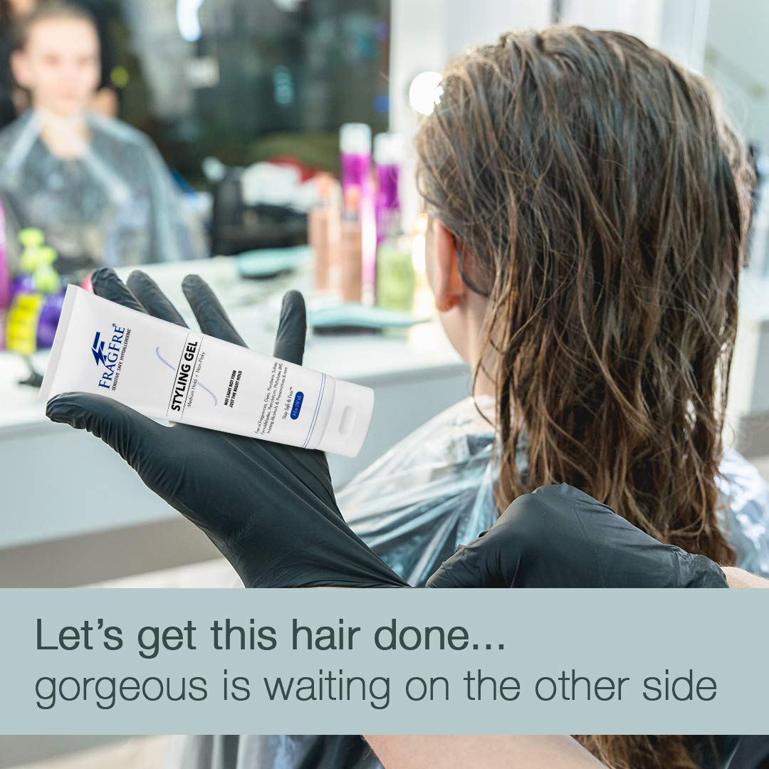 FRAGFRE Styling Gel Fragrance Free 8 oz Medium Hold - Hair Styling Gel for Sensitive Skin - Hypoallergenic Parabens Free - Gluten Free Vegan Cruelty Beauty & Personal Care FRAGFRE