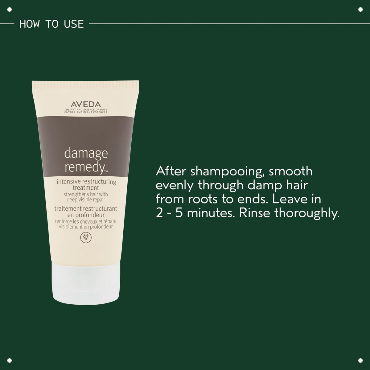 Aveda Damage Remedy Intensive Restructuring Treatment | Deep Repair Treatment for Damaged Hair | Strengthens Damaged Hair | Protein Repair, 5 Fl Oz Beauty & Personal Care Aveda