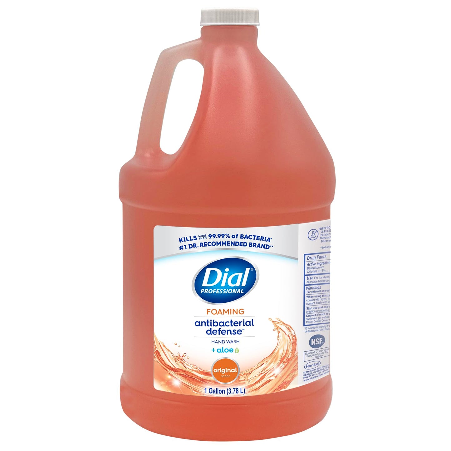 Dial Professional Original Antibacterial Defense Foaming Hand Wash, 1 Gallon Refill Bottle, 128 Fl Oz Beauty & Personal Care Dial