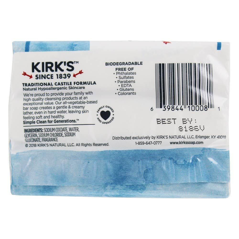 Kirk, Coco Castile Soap, 3 Count Beauty & Personal Care Kirk's