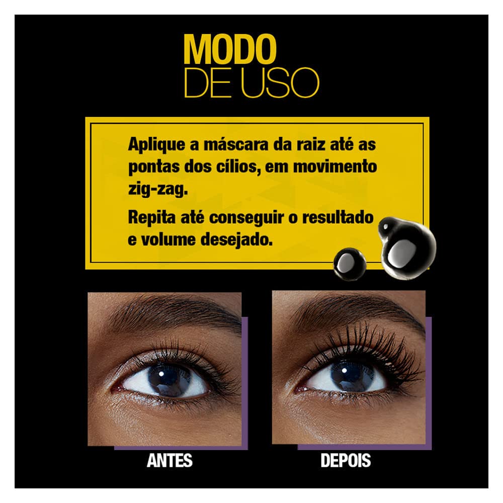 Maybelline Volum' Express The Colossal Big Shot Washable Mascara, Very Black, 0.33 fl. oz.