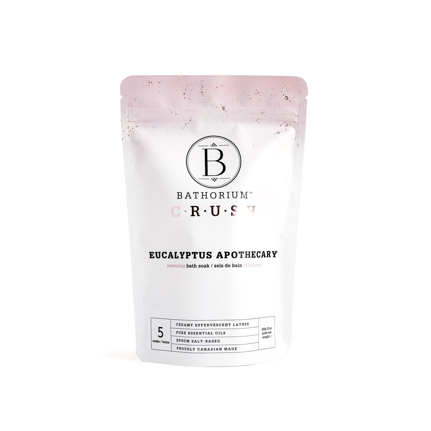 Bathorium Eucalyptus Apothecary Crush, Muscle Recovery Bath Soak, Eucalyptus & Tea Tree Oils, Post-Workout, Sinus Relief, pH-Balanced, 5+ Baths, 21 oz Beauty and Personal Care Bathorium