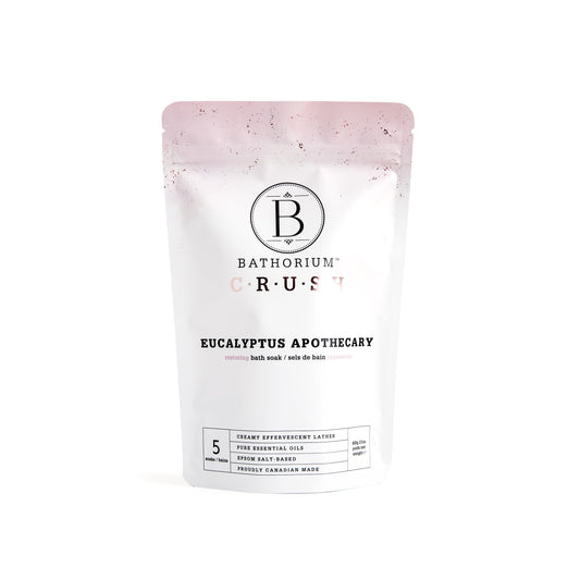 Bathorium Eucalyptus Apothecary Crush, Muscle Recovery Bath Soak, Eucalyptus & Tea Tree Oils, Post-Workout, Sinus Relief, pH-Balanced, 5+ Baths, 21 oz Beauty and Personal Care Bathorium