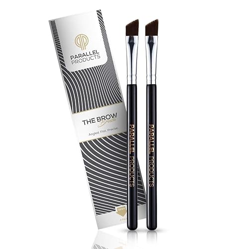 Parallel Products - The BROW Brush - (2 Pack) Premium Angled Eyebrow Brush for Powder, Henna, Cream, Tint, Makeup, Gel, Lamination and Wax Beauty & Personal Care PARALLEL PRODUCTS