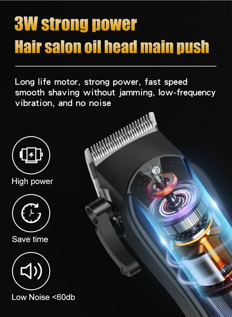 QDKVTNDJZ Hair Clippers for Men Professional, Cordless Electric Trimmer with Fast Charging Port, Cutting Kit, LED Display, Barber & Home Beauty and Personal Care QDKVTNDJZ