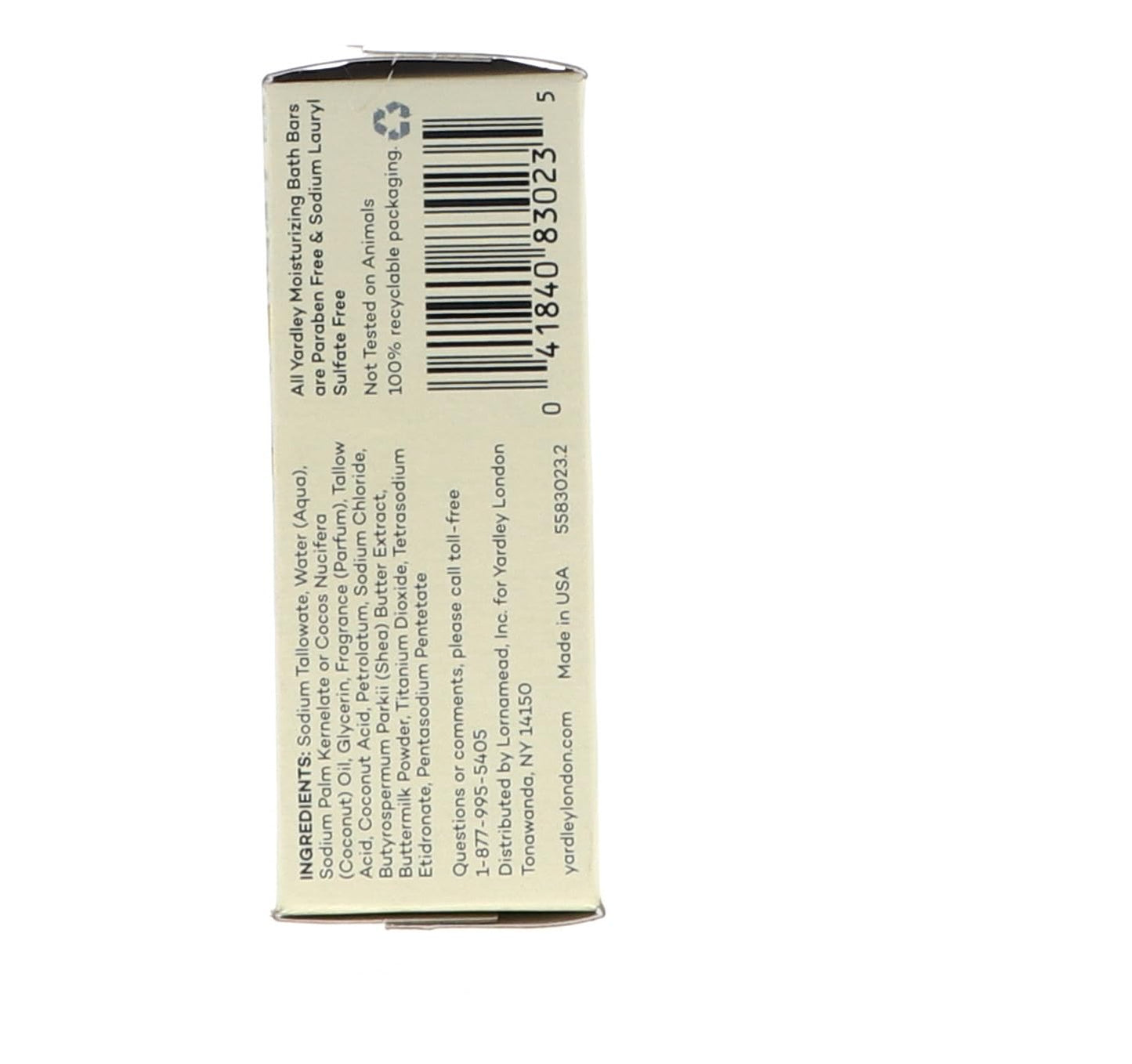 Yardley Shea Buttermilk Bath Bar 4oz 4 Pack Beauty & Personal Care YARDLEY LONDON