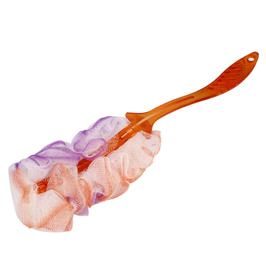 Ruilogod Long Handle Bath Brush Mesh Nylon Back Scrubber Purple Orange (id: 6a0 ff9 2f1 52b df0 Beauty and Personal Care Ruilogod