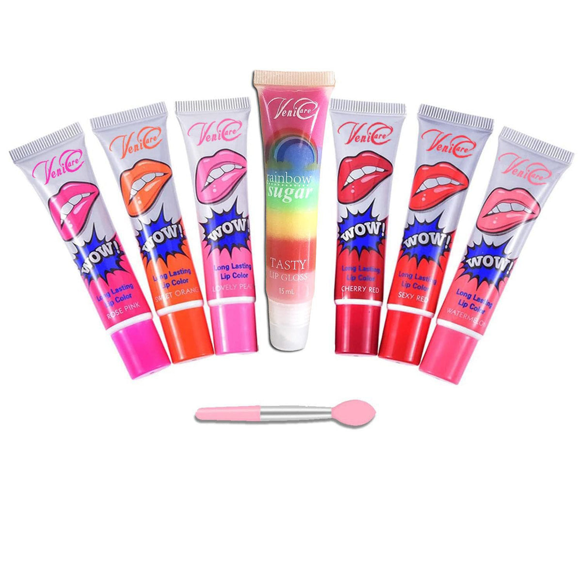VeniCare Lip Stain Lip Gloss 6 Colors Tattoo Magic Color Peel Off Mask Tint Long Lasting Waterproof Beauty & Personal Care VeniCare