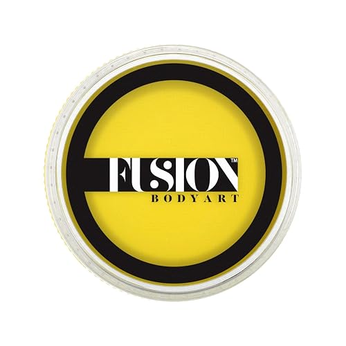 Fusion Body Art Pro Face Paint | Prime Bright Yellow (32gm), Professional Quality Water Activated Face and Body Paint Supplies Single Makeup Cake Beauty & Personal Care FUSION BODY ART