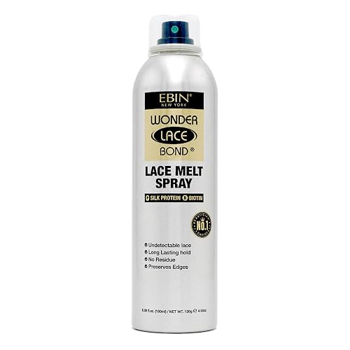 Wonder Lace Melt Aerosol Spray - Silk Protein Biotin Infused 6.08 fl.oz./180ml Preserves Edges & Undetectable Lace Long lasting hold No Residue Beauty & Personal Care WONDER LACE BOND