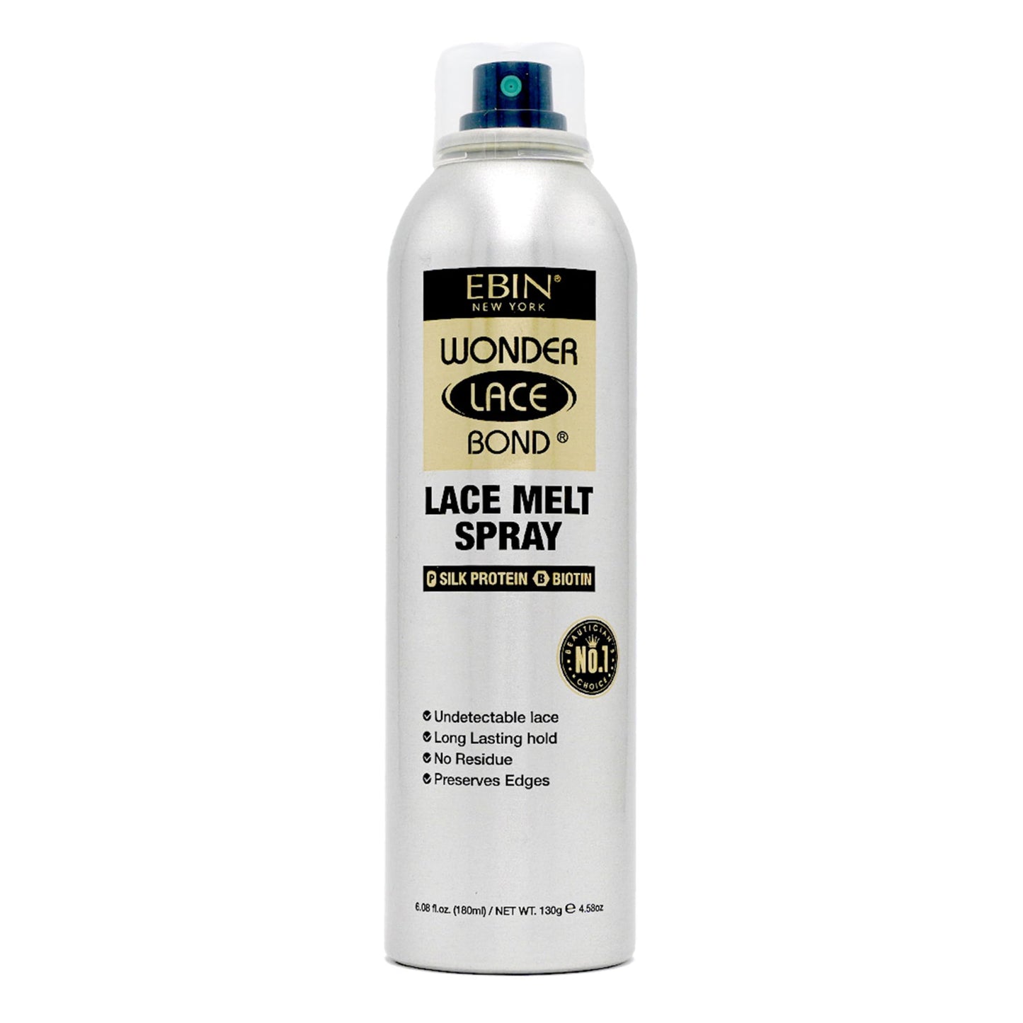 Wonder Lace Melt Aerosol Spray - Silk Protein Biotin Infused 6.08 fl.oz./180ml Preserves Edges & Undetectable Lace Long lasting hold No Residue Beauty & Personal Care WONDER LACE BOND