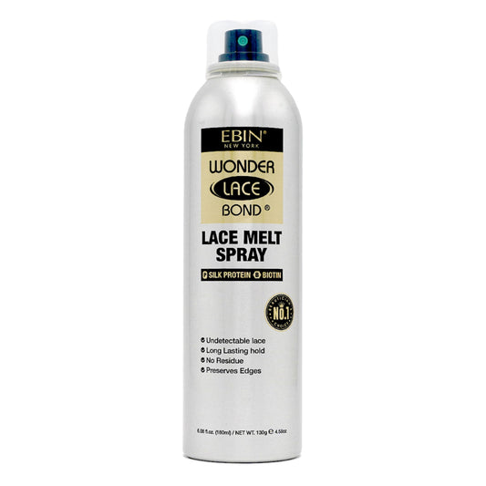 Wonder Lace Melt Aerosol Spray - Silk Protein Biotin Infused 6.08 fl.oz./180ml Preserves Edges & Undetectable Lace Long lasting hold No Residue Beauty & Personal Care WONDER LACE BOND