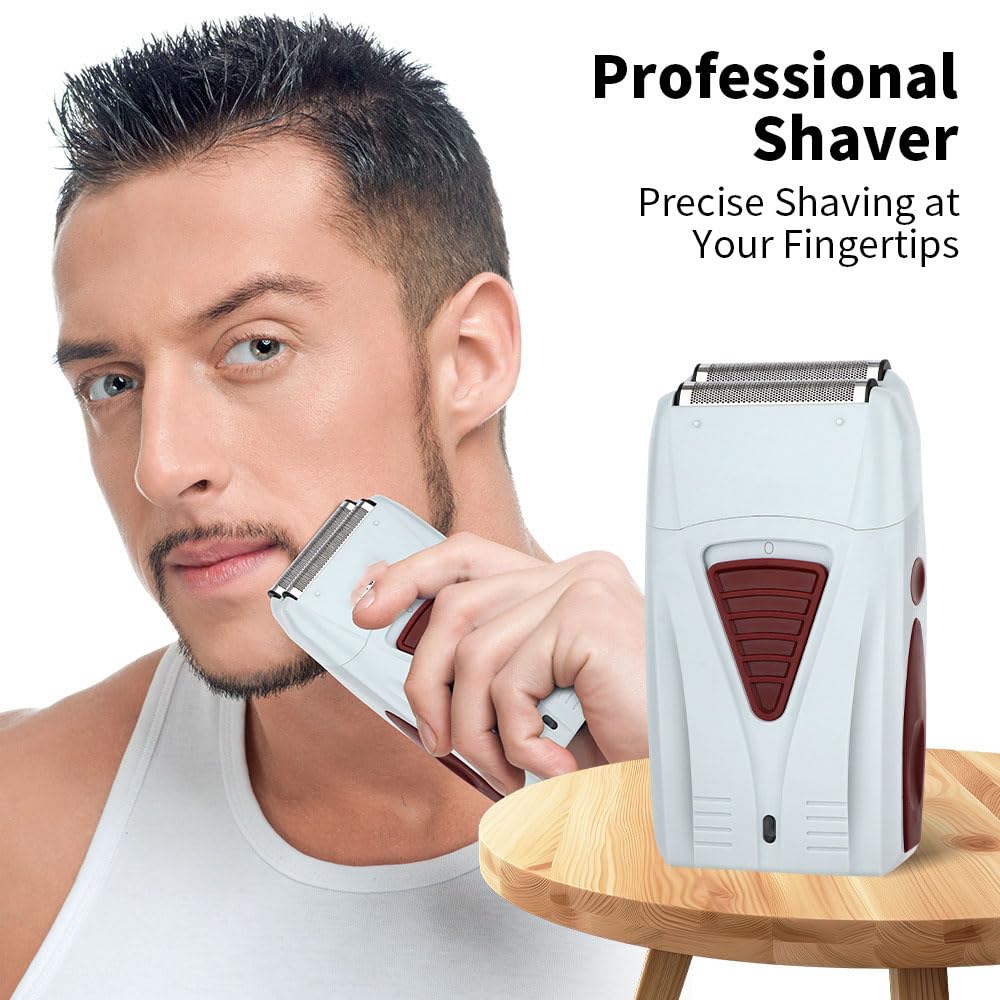 Electric Foil Shavers for Men, Dual Floating Blades for Close & Clean Shaving, Mini Portable Razor with Precision-Compact Body, Waterproof, High Power Beauty and Personal Care QDKVTNDJZ