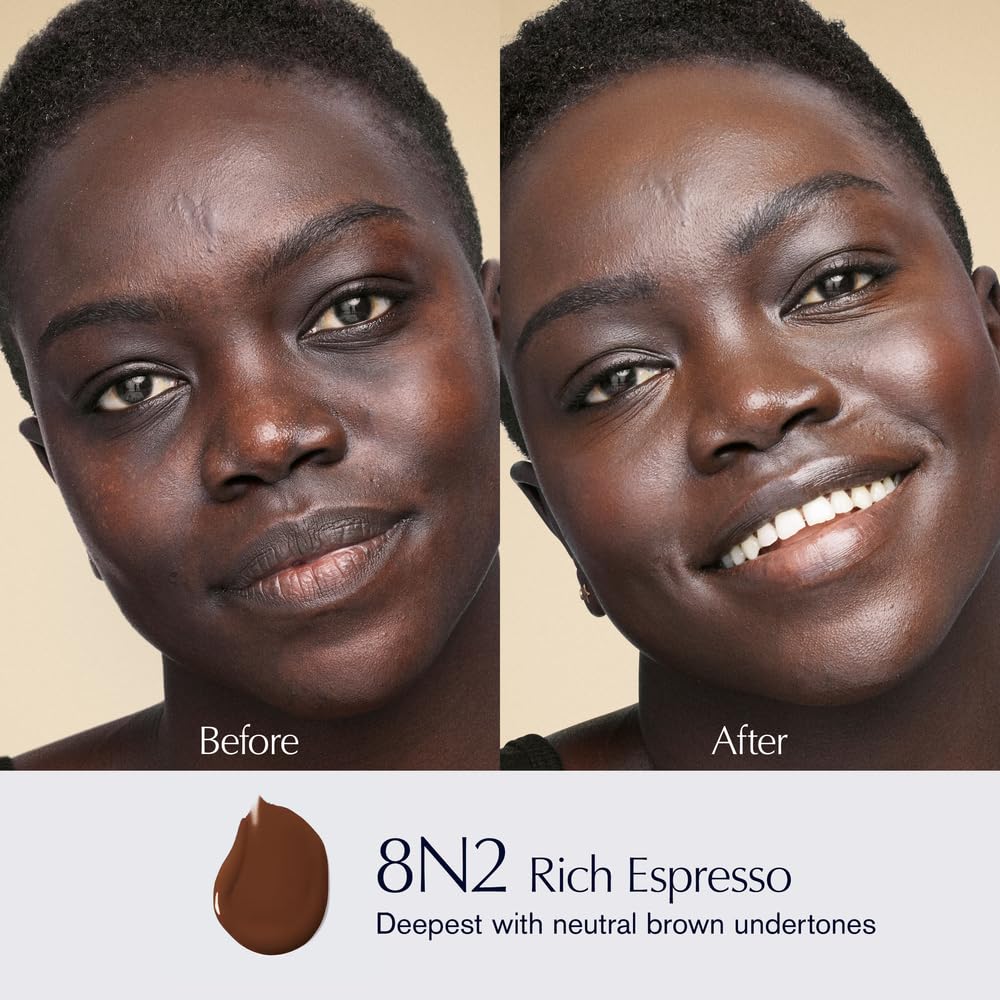 Estée Lauder Futurist Hydra Rescue Moisturizing Foundation Makeup SPF 45 for a 12-Hour Glow, 1.2 Fl Oz, 8N2 Rich Espresso Beauty & Personal Care Estée Lauder