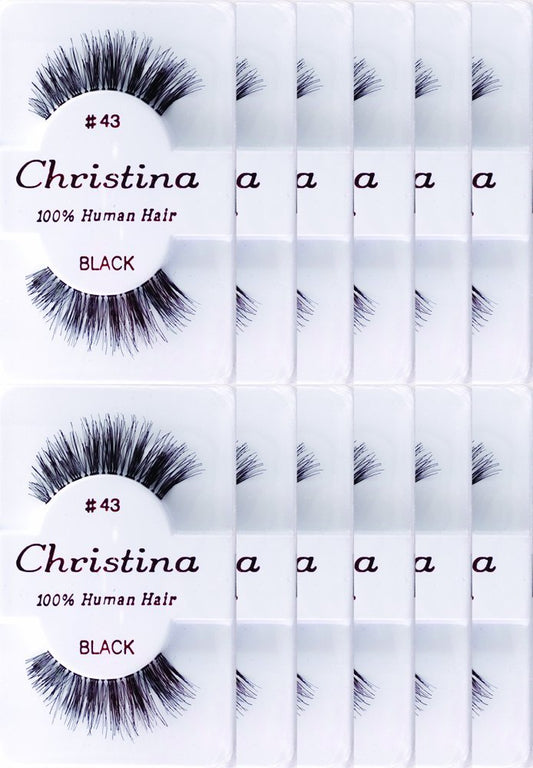 Christina 12 Pack False Eye Lashes Style 43 Beauty & Personal Care Christina