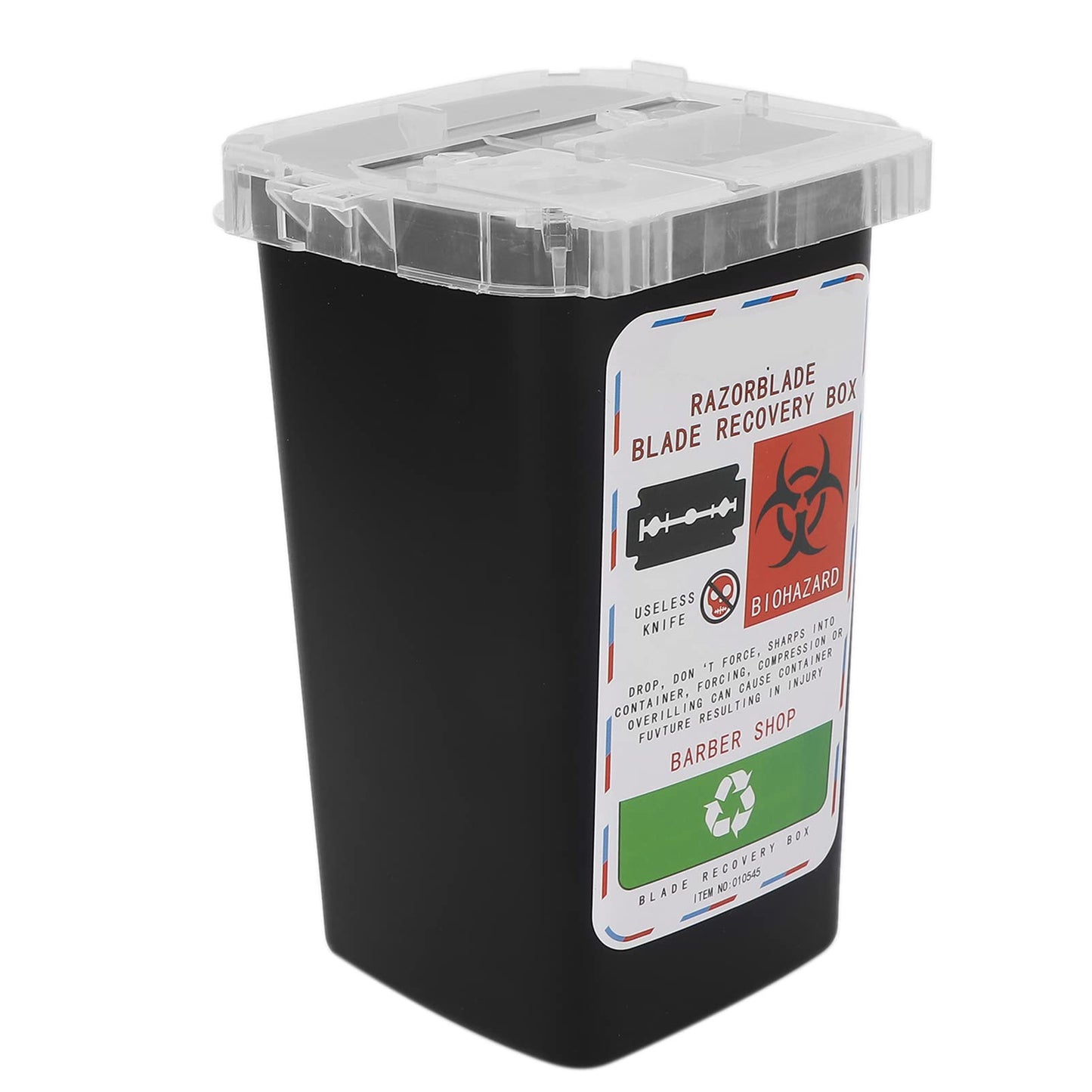 FILFEEL Durable Blade Disposal Container for Salons and Homes - Safe Shaving Knife Blade Disposal Box for Barbershop Use(Black) Beauty and Personal Care FILFEEL