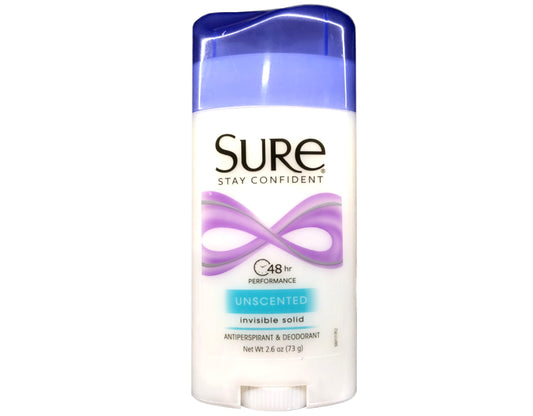 Sure Anti-Perspirant Deodorant Invisible Solid Unscented 2.60 oz (Pack of 9) Beauty and Personal Care Sure