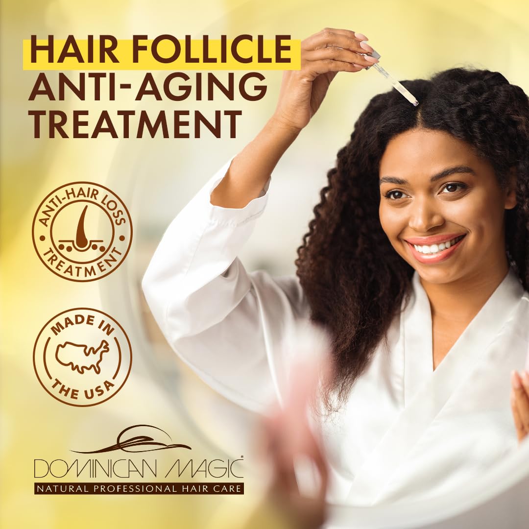 Dominican Magic Hair Follicle Anti-Aging Scalp Drop Hair Tonic with Rosemary and Cinnamon, Gotero Anti-Caida, Helps Stimulate Hair Growth, 2.01 Oz Beauty & Personal Care DOMINICAN MAGIC