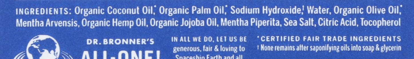 Dr Bronners Magic Soap All One Obpe05 5 Oz Peppermint Dr. Bronner'S Bar Soap Beauty & Personal Care Dr. Bronner's