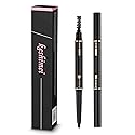 Eyebrow Pencil 2 Packs, Waterproof Smudge-Proof Brow Pencil with Brow Brush, Automatic Eye Brow Makeup Kit, Black Beauty & Personal Care AIRCLE