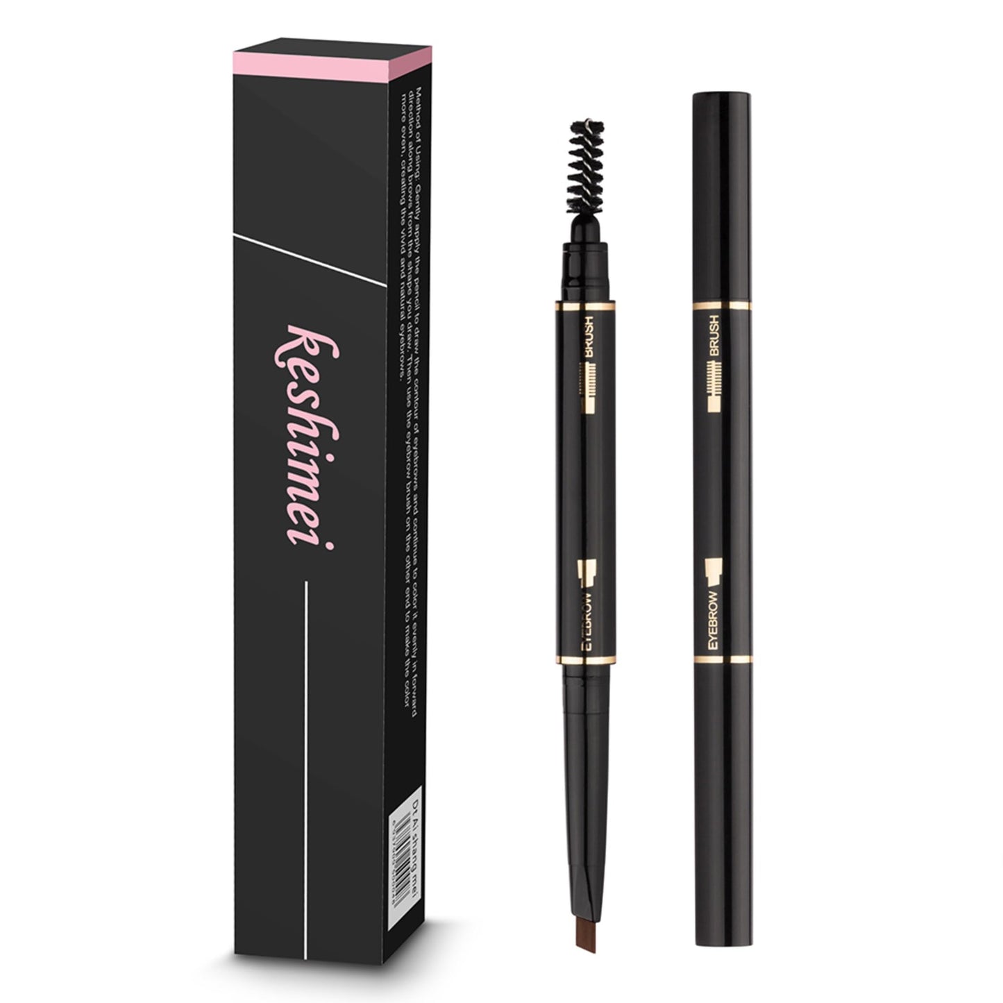 Eyebrow Pencil 2 Packs, Waterproof Smudge-Proof Brow Pencil with Brow Brush, Automatic Eye Brow Makeup Kit, Black Beauty & Personal Care AIRCLE