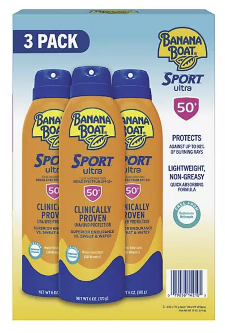 Banana Boat Sport Ultra Sunscreen 50+ SPF (3 pk.) Beauty & Personal Care Banana Boat