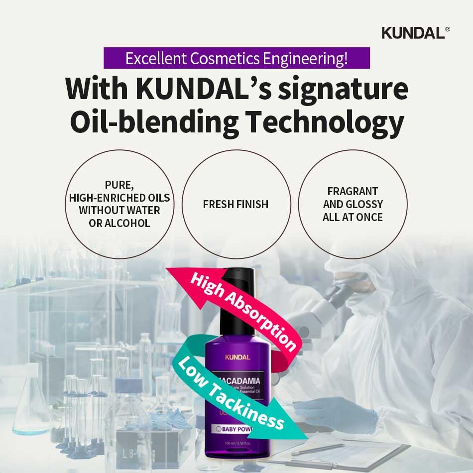 Kundal Pure Natural System, Macadamia Ultra Hair Serum, Baby Powder Scent, Only 7 Second, 100ml / 3.5 Fl Oz × 2P Set Beauty & Personal Care KUNDAL