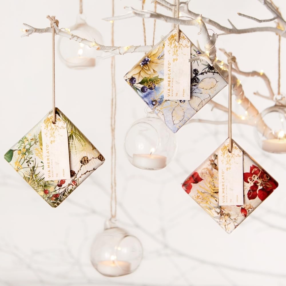 Via Mercato Natale Gift Soap Ornament (100g x 3) Beauty & Personal Care Via Mercato