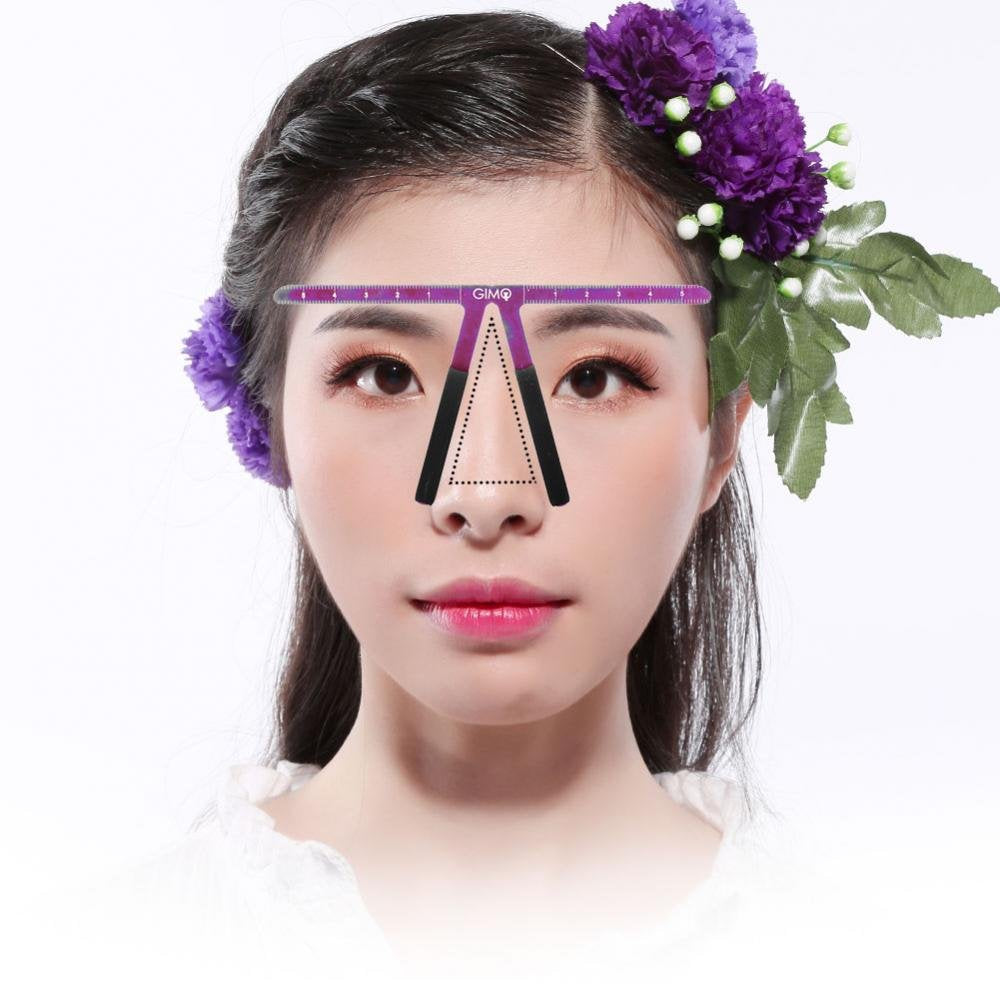 Sonew Eyebrow Ruler Makeup Symmetrical Caliper Three-Point Positioning Grooming Shaper Reusable Measure Tool() Beauty & Personal Care Sonew