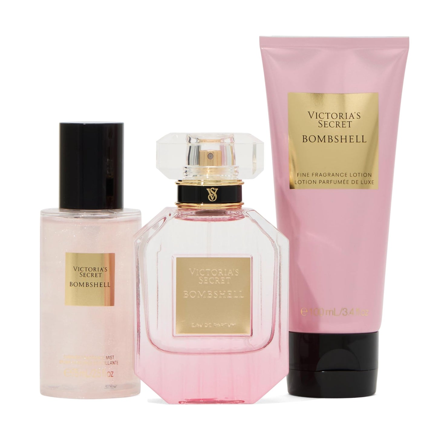 Victoria's Secret Bombshell 3 Piece Luxe Fragrance Gift Set: 1.7 oz. Eau de Parfum, Travel Lotion & Shimmer Mist Beauty & Personal Care Victoria's Secret