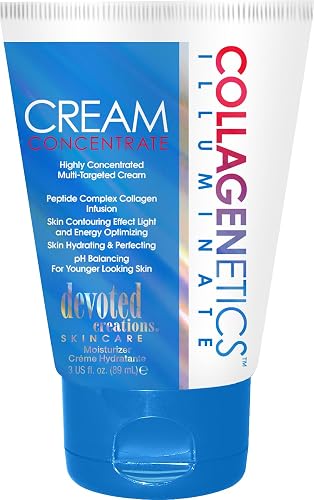 Devoted Creations Collagenetics Illuminate Cream Concentrate 3oz - Highly Concentrated Multi-Targeted Cream Skin Hydrating & Perfecting - pH Balancing Beauty & Personal Care Devoted Creations
