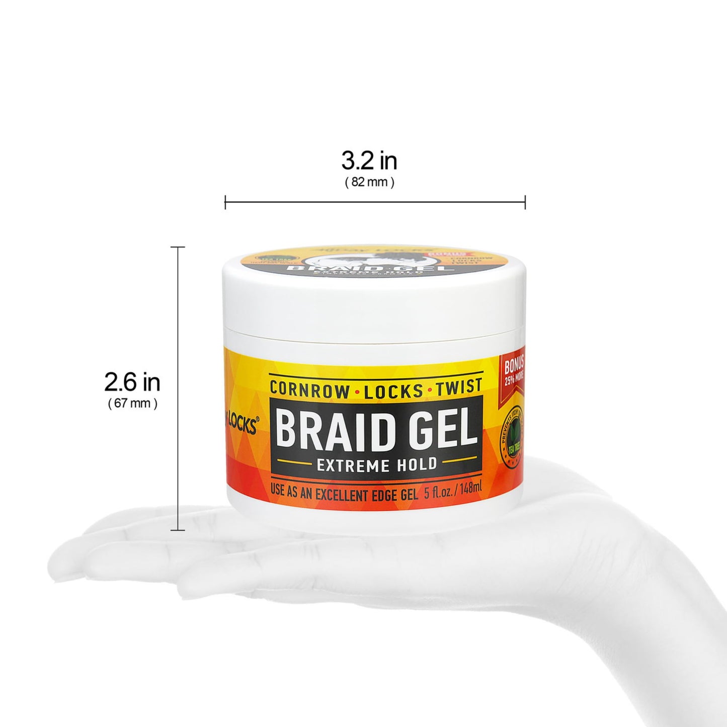 AllDay Locks Braid Gel Extreme Hold - Braiding Gel for Cornrows, Locks and Twisting, Moisturizing Edge Control for Women and Men, Natural Formula - 5 Beauty & Personal Care AllDay Locks