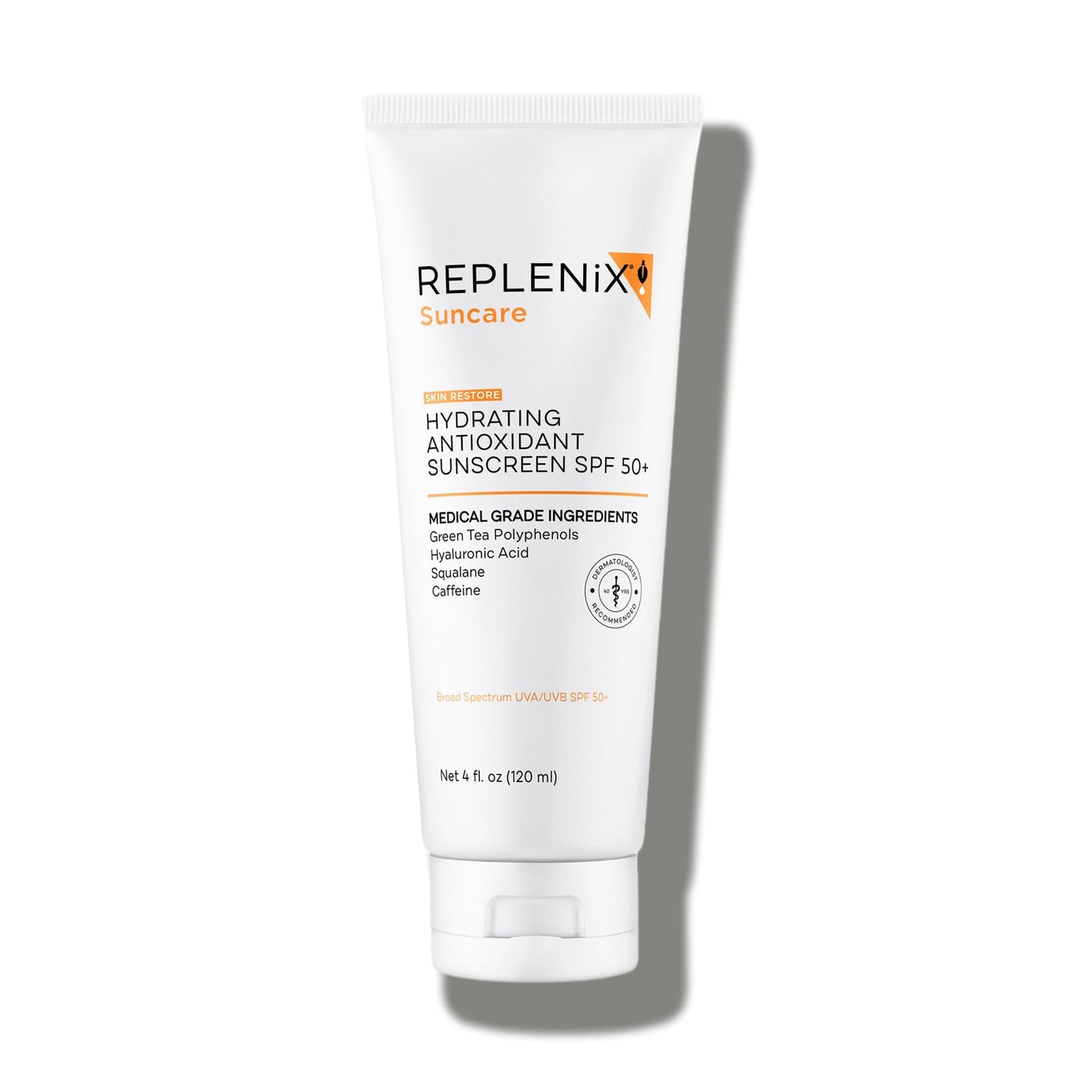 Replenix Antioxidant Hydrating Sunscreen SPF 50+ - Medical Grade Sun Protection, Zinc Oxide, UVA/UVB Protection, Safe for Sensitive Skin, 4 oz. Beauty & Personal Care Replenix