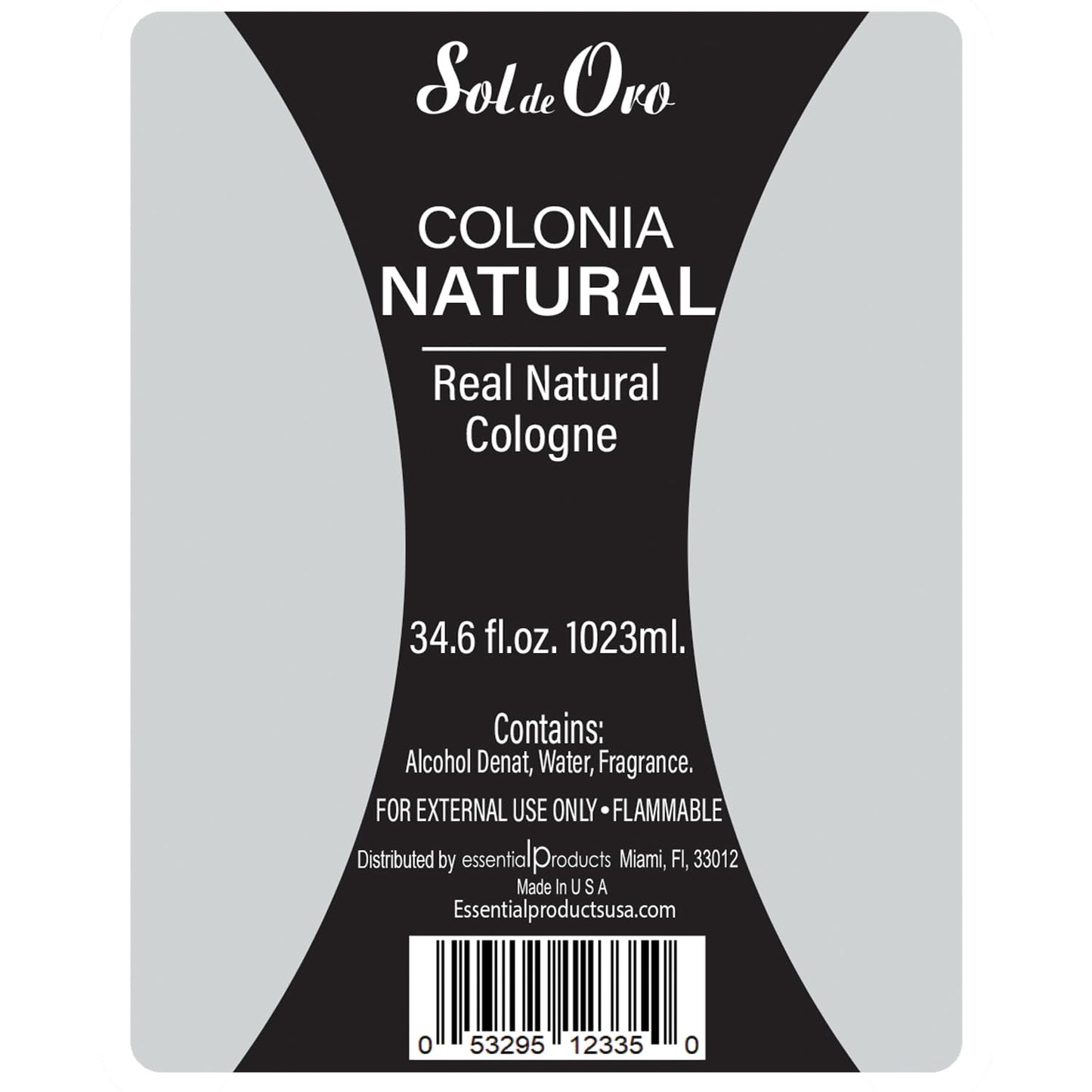 SOL DE ORO Cologne Natural 32 oz Beauty & Personal Care SOL DE ORO