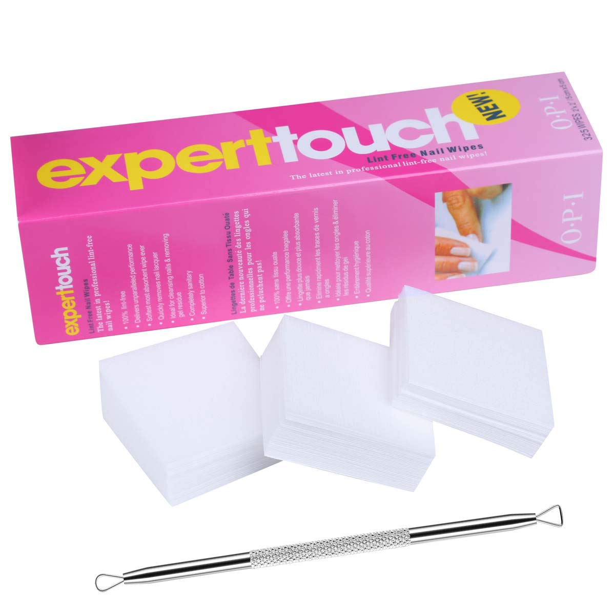 975 Pieces Lint Free Nail Art Gel Polish Remover Cotton Pad Nail Wipe With 1 Pcs Cuticle Double Head Pusher Remover Tool Beauty & Personal Care Tbestmax