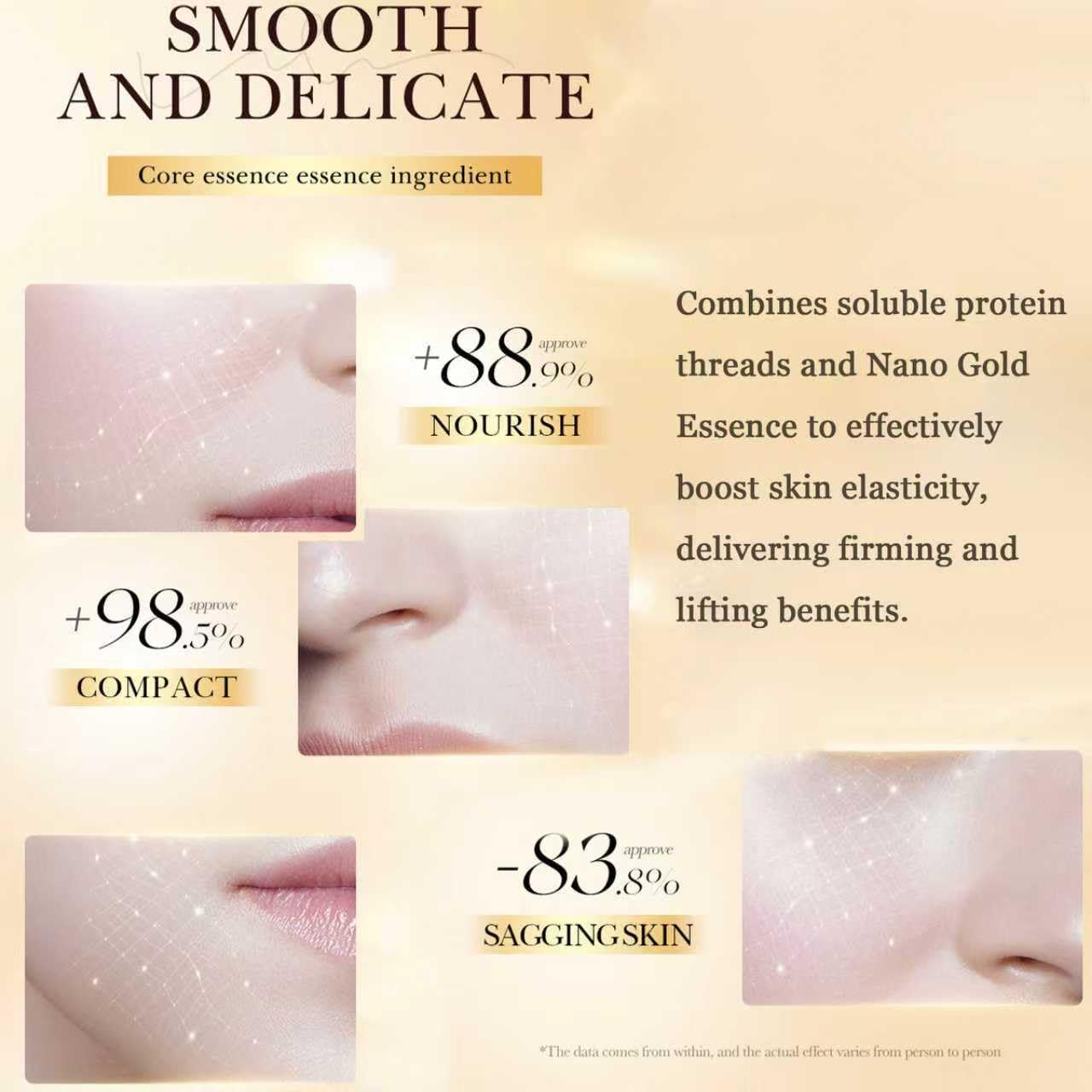 Silk Protein Thread Lifting Set, Collagen Serum for Face With Soluble Protein Silk & Nano Gold Essence, Absorbable Collagen Thread for Lifting, Smooth Beauty & Personal Care xinxinghualing