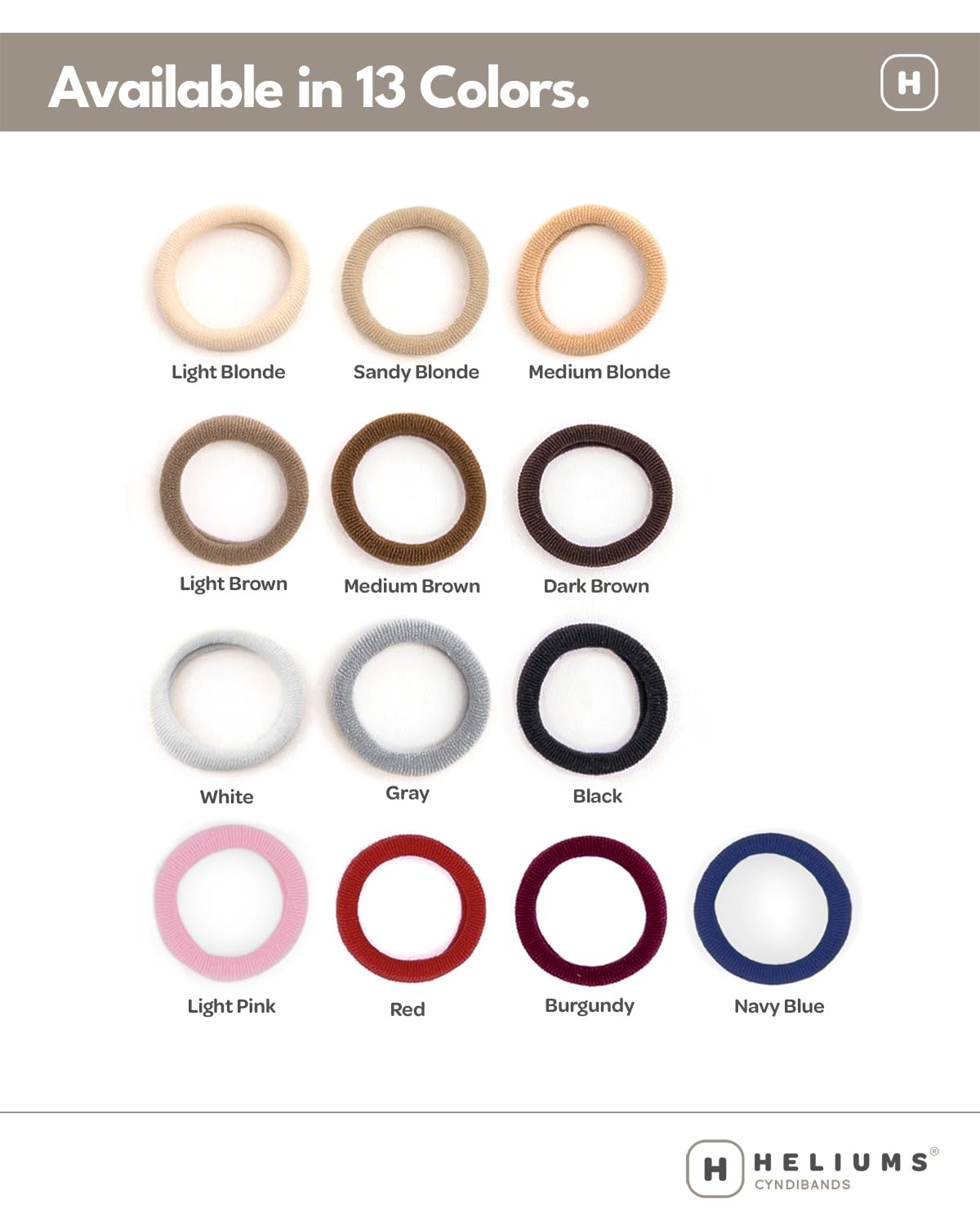 Heliums Small Soft Hair Ties - Brown - 1 Inch Mini Nylon Bands, No Damage Ponytail Holders for Kids, Braids, and Thin Hair - 30 Count Beauty and Personal Care Heliums