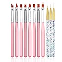 FULINJOY 11 Pc Nail Art Brush Set - UV Gel Painting Pen, Flower & Gradient Designs, Liner Brushes Beauty & Personal Care FULINJOY