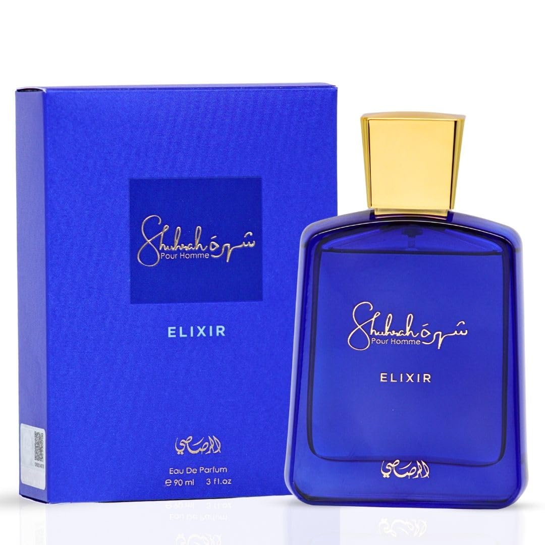 RASASI Shuhrah Elixir Pour Homme Eau de Parfum Spray 90ml (3.0 Oz) | Long-Lasting Woody Spicy Cologne | Signature Scent for Men Beauty & Personal Care RASASI