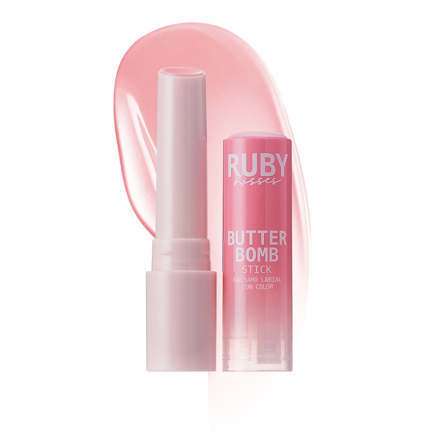 Ruby Kisses Butter Bomb Lip Balm, High Shine Tinted Lip Gloss, Ultra Hydrating Melting Lipstick With Shea Butter for Plumped Look, Lightweight Beauty and Personal Care Ruby Kisses